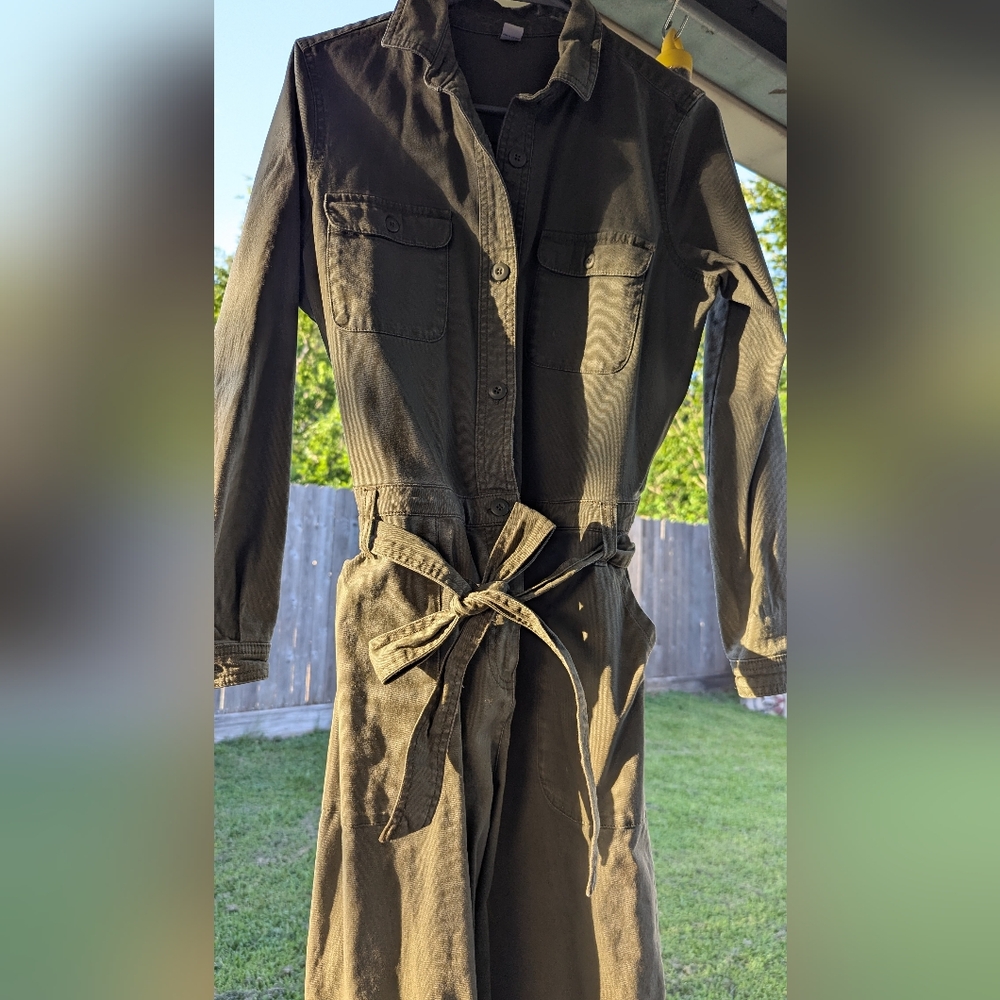 Old Navy Olive Army Green Utility Jumpsuit